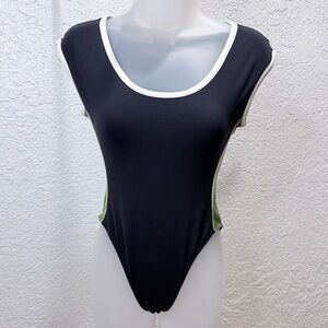 Marks & Spencer Black athletic swimsuit with White Trim
